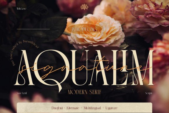 Aqualim Signature: A Thoughtful Display Font for Elegant Editorial Moments