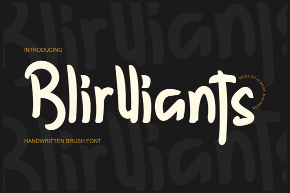Blirlliants: A Bold Handwritten Font for Real Handmade Products
