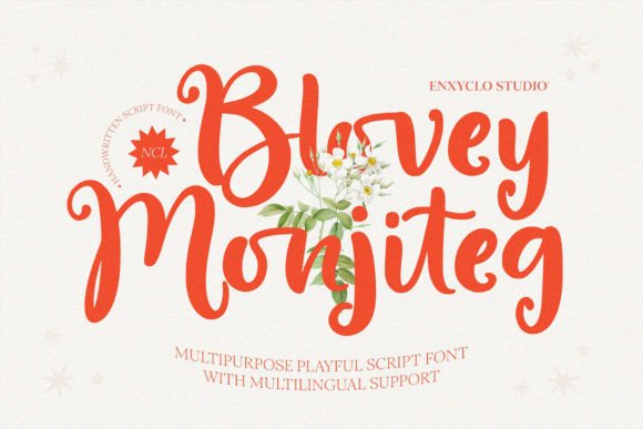 Blovey Monjiteg: A Handwritten Display Font That Cuts Through the Feed