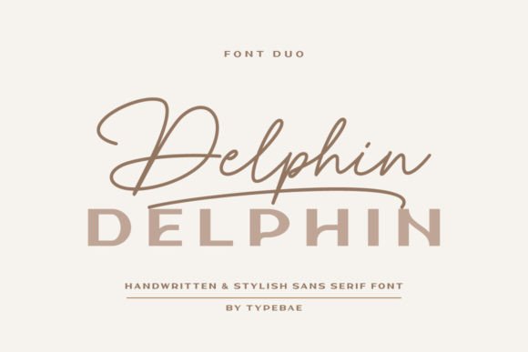 Delphin: A Handwritten Script + Sans Serif Font Pair for Digital Brands