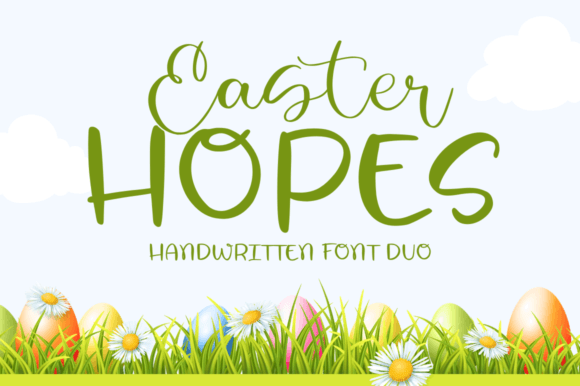 Easter Hopes: A Handwritten Font Duo for Whimsical, Elegant Designs