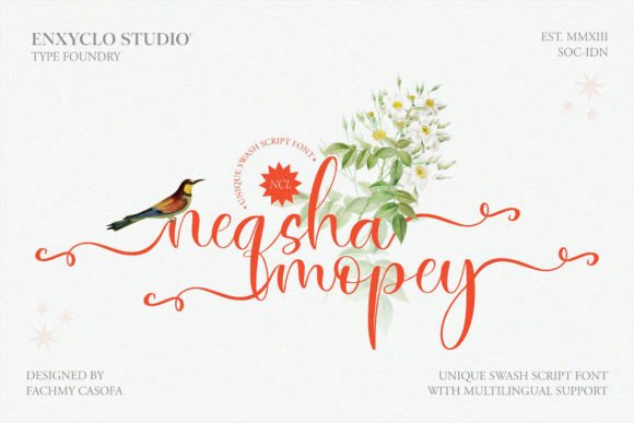 Neqsha Mopey: A Swash Handwritten Font That Converts