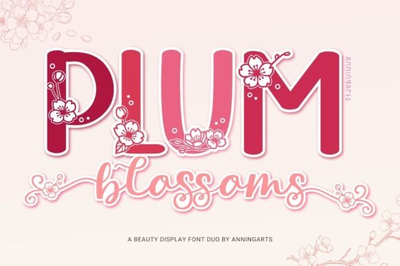 Plum Blossoms Duo: A Display Font That Elevates Real Small Business Branding
