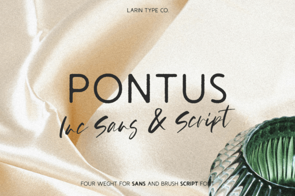 Pontus: A Rough-Ink Sans & Brush Script for Distinctive Branding
