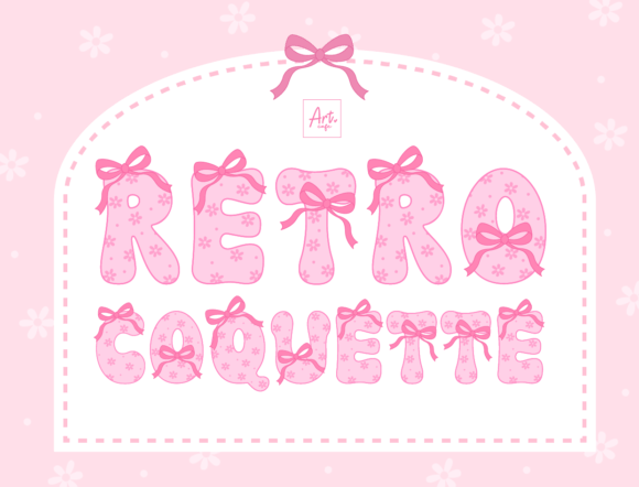 Retro Coquette: A Whimsical Color Font for Handmade Charm