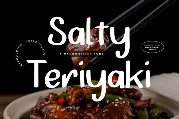 Salty Teriyaki Font: Warm, Handwritten Charm for Real Business Branding