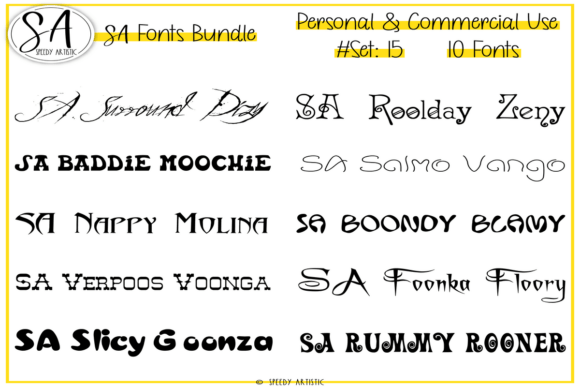 Spooky Halloween Bundle 15: 10 Decorative Script Fonts for Branding