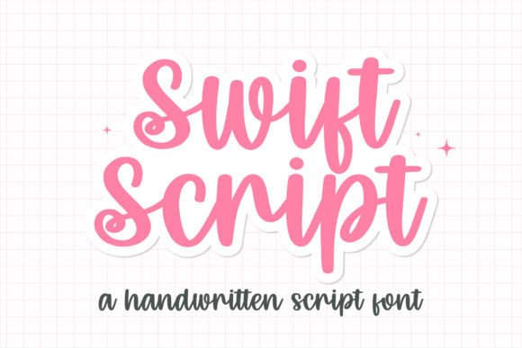 Swift Script: A Sweet Handwritten Display Font for Makers