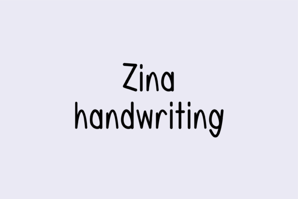 Zina: A Friendly Handwritten Font for Warm Brand Identities
